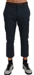 Dolce & Gabbana Braune Gestreifte Cropped-Hose