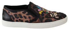 Dolce & Gabbana Leder-Leoparden-Slipper #dgfamily