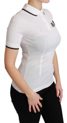 Dolce & Gabbana Poloshirt aus weißer Baumwolle #dgfamily