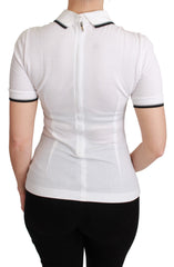 Dolce & Gabbana Poloshirt aus weißer Baumwolle #dgfamily