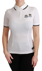 Dolce & Gabbana Poloshirt aus weißer Baumwolle #dgfamily