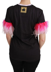 Dolce & Gabbana Black YEAR OF THE PIG Top Cotton T-shirt