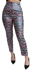 Dolce & Gabbana Cropped High Waist Hose mit mehrfarbigem Muster