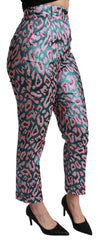 Dolce & Gabbana Cropped High Waist Hose mit mehrfarbigem Muster
