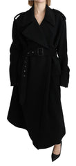 Dolce & Gabbana Blazer Trenchcoat Jacke aus Schurwolle in Schwarz