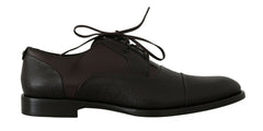 Dolce & Gabbana Braune Leder-Schnürschuhe für Herren