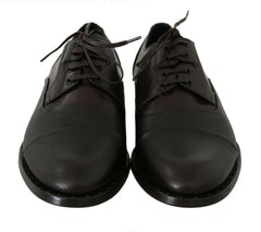 Dolce & Gabbana Braune Leder-Schnürschuhe für Herren