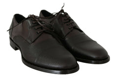 Dolce & Gabbana Braune Leder-Schnürschuhe für Herren