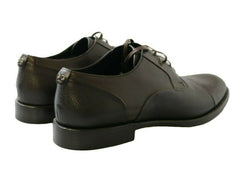 Dolce & Gabbana Braune Leder-Schnürschuhe für Herren
