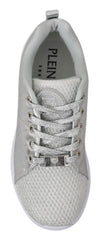 Philipp Plein Gisella Silberne Polyester-Sneakers Schuhe