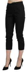 BENCIVENGA Schwarze High-Waist Skinny Cropped Anzughose