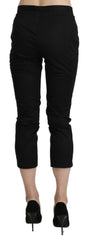 BENCIVENGA Schwarze High-Waist Skinny Cropped Anzughose