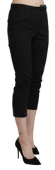 BENCIVENGA Schwarze High-Waist Skinny Cropped Anzughose