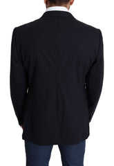 Dolce & Gabbana Schwarzer Herrenmantel aus Wollstretch MARTINI Blazer