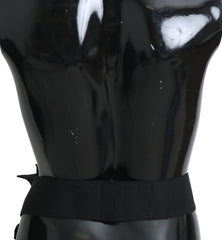 Dolce & Gabbana Schwarzer Kristall Brosche Breiter SATORIA Gürtel