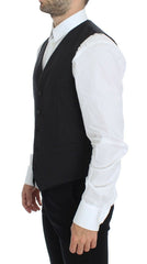 Dolce & Gabbana Graue Weste aus Wolle mit Stretch-Anteil