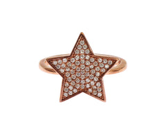 Nialaya Damen Ring Klarer Zirkonia Stern 925 Silber