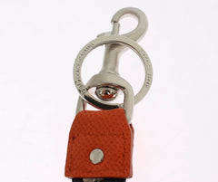 Dolce & Gabbana Multicolor Raffia Leather Clasp Finder Chain Keyring