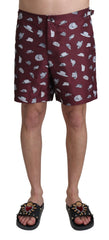 Dolce & Gabbana Badehose mit Hut-Print in Bordeauxrot