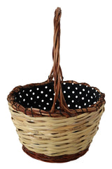 Dolce & Gabbana Beige Holz Korb Rattan Korbtasche Tragetasche