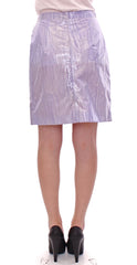 Licia Florio Lila Viskose Wickelrock über dem Knie