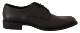 Dolce & Gabbana Schwarze Herren Derby Schnürschuhe aus Leder