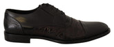 Dolce & Gabbana Schwarze elegante Lederschuhe aus Exotenleder