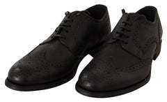 Dolce & Gabbana Schwarze Oxford-Brogues aus Leder