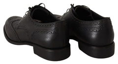 Dolce & Gabbana Schwarze Oxford-Brogues aus Leder