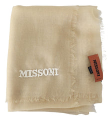 Missoni Unisex-Halstuch aus beigem Kaschmir