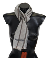 Missoni Multicolor Gestreifter Unisex Schal aus Wolle