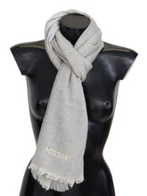 Missoni Halswickelschal aus grauer Wolle, Unisex