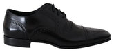Dolce & Gabbana Schwarze Herren Derby Halbschuhe aus Leder