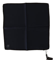 Dolce & Gabbana Schwarzes quadratisches Taschentuch 100% Seidenschal