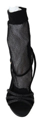 Dolce & Gabbana Schwarze Wildleder Kurze Stiefel Sandalen Schuhe