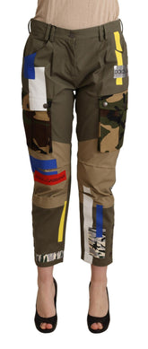 Dolce & Gabbana Grüne Militär-Cargohose Baumwolle
