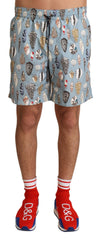 Dolce & Gabbana Badehose mit blauen Muscheln