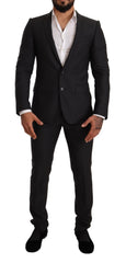 Dolce & Gabbana Anzug MARTINI Slim Fit Grau Wolle