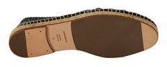 Dolce & Gabbana Blau Grau Slip-On Buffalo Espadrille Schuhe