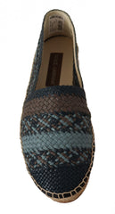 Dolce & Gabbana Blau Grau Slip-On Buffalo Espadrille Schuhe