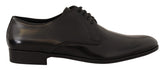 Dolce & Gabbana Schwarze Herren-Derbyschuhe aus Leder zum Schnüren