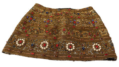 Dolce & Gabbana Rock mit hoher Taille aus goldfarbenem Kristalljacquard