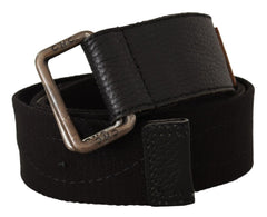 Costume National Zwart Katoenen Ducati Riem met Metalen Gesp