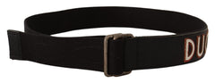 Costume National Zwart Katoenen Ducati Riem met Metalen Gesp