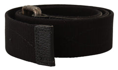 Costume National Zwart Katoenen Ducati Riem met Metalen Gesp
