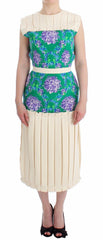 Caterina Gatta Mehrfarbiges Kleid Abendkleid Blumenmuster Ärmelloses Abendkleid