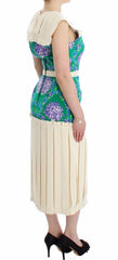 Caterina Gatta Mehrfarbiges Kleid Abendkleid Blumenmuster Ärmelloses Abendkleid