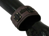 Scervino Street Armband aus braunem Leder mit breiter Schnalle und Markenprägung