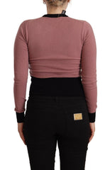 Dolce & Gabbana Rosa Kaschmir Rundhals-Sartoria-Pullover