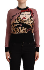 Dolce & Gabbana Rosa Kaschmir Rundhals-Sartoria-Pullover